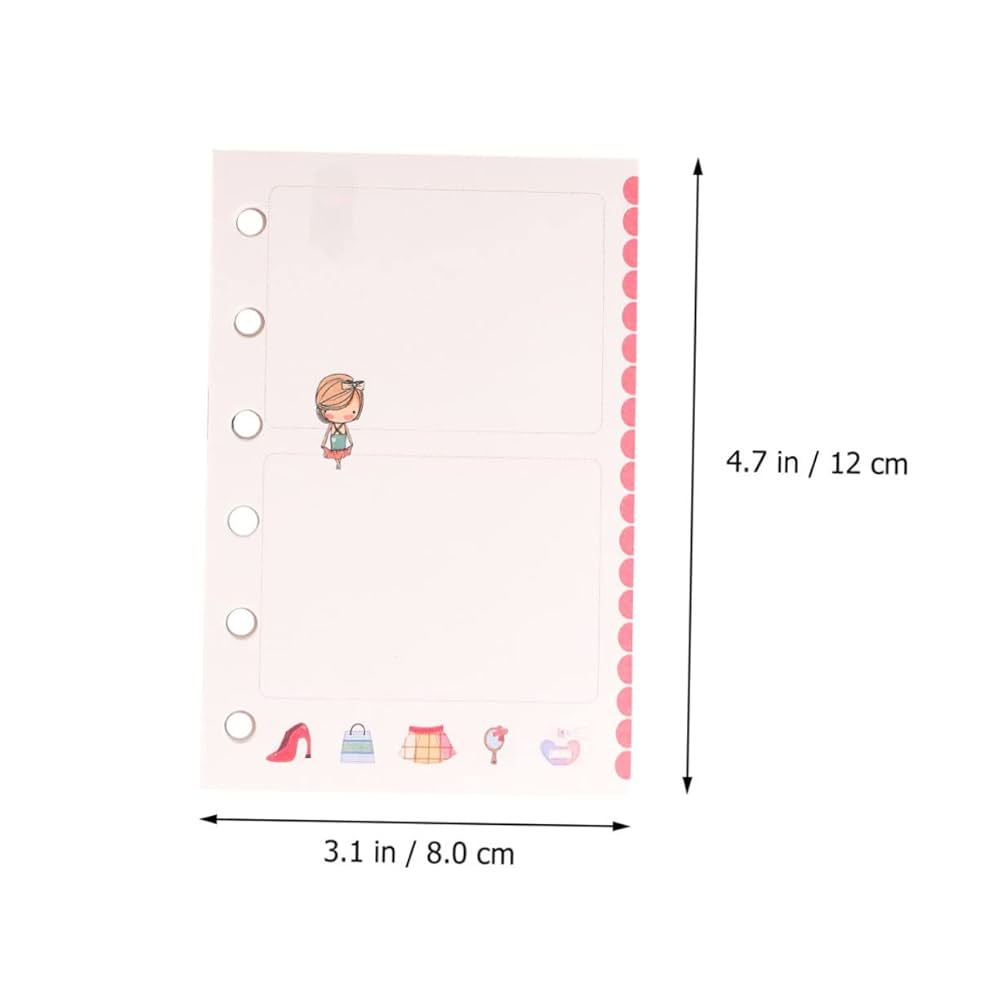 Amazon.co.jp: GRIRIW A7ルーズリーフリフィル用紙 3個入り 彩色